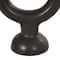 CosmoLiving by Cosmopolitan 9" Black & White Ceramic Geometric Ring Taper Candle Holder Set